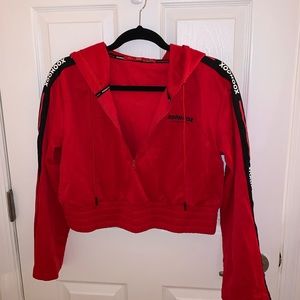 Streetwear Cropped Quarter Zip Hoodie